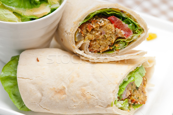 Pita brood rollen sandwich traditioneel Stockfoto © keko64