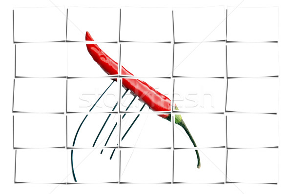 red chili pepper on a fork Stock photo © keko64