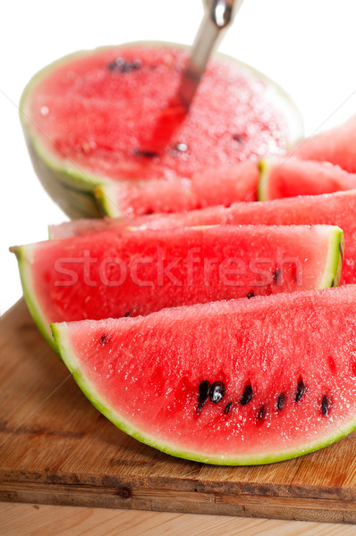 fresh watermelon on a  wood table Stock photo © keko64