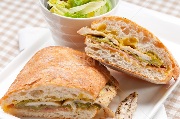 итальянский Панини сэндвич куриные традиционный овощей Сток-фото © keko64