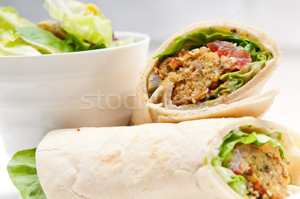 falafel pita bread roll wrap sandwich Stock photo © keko64
