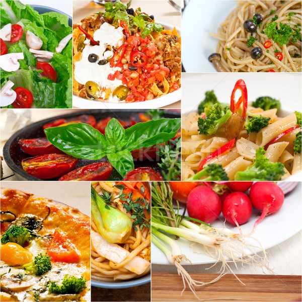 healthy Vegetarian vegan food collage Stock photo © keko64