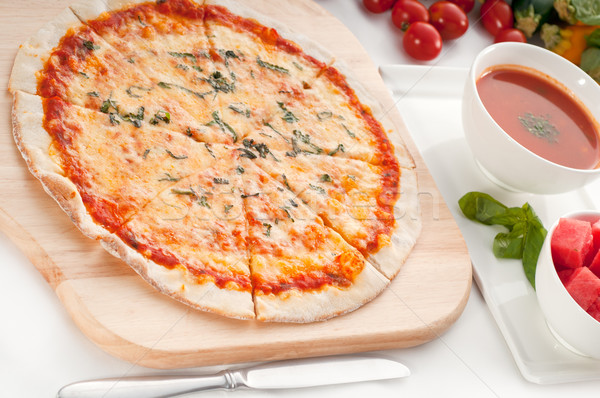 Italian original thin crust pizza Stock photo © keko64
