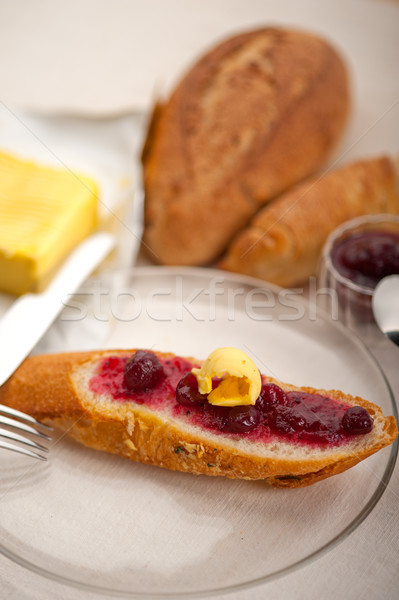 Pain beurre confiture classique européenne déjeuner [[stock_photo]] © keko64