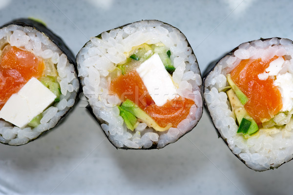 Foto d'archivio: Fresche · sushi · scelta · combinazione · macro