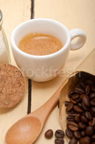 espresso coffee and beans Stock photo © keko64