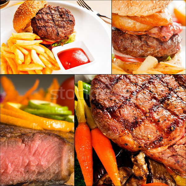 beef dishes collage Stock photo © keko64