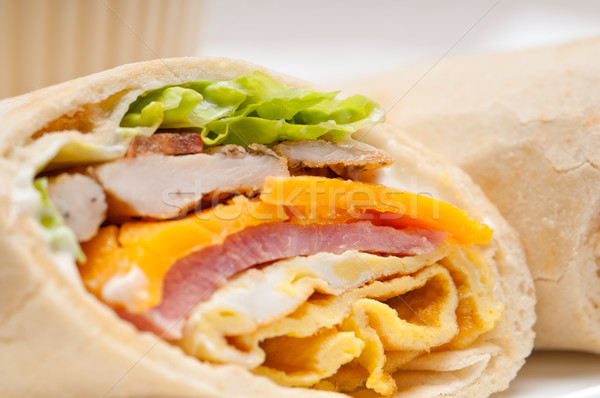 club sandwich pita bread roll Stock photo © keko64