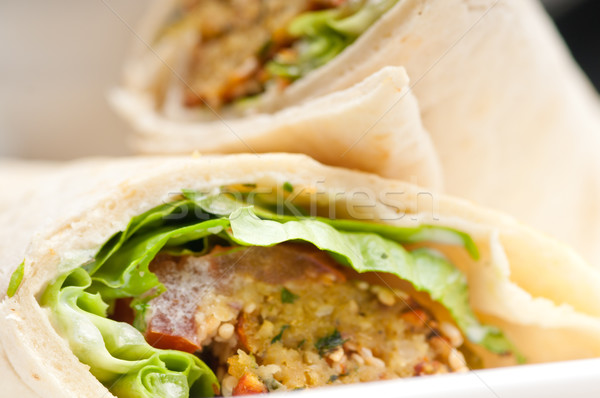 Stockfoto: Pita · brood · rollen · sandwich · traditioneel