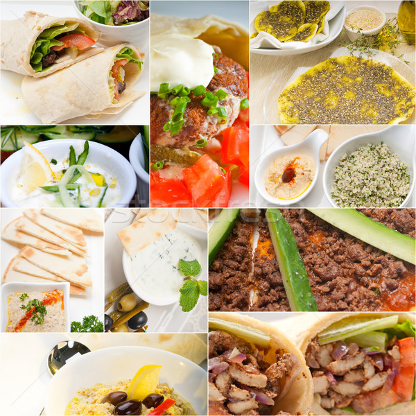 Arab middle eastern food collage  Stock photo © keko64