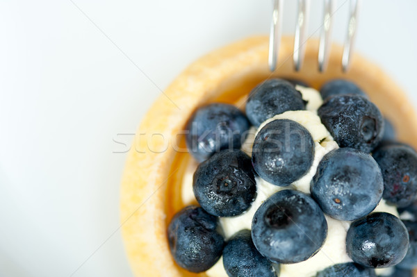 blueberry cream cupcake Stock photo © keko64