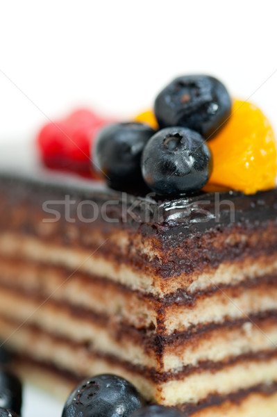 chocolate and fruit cake Stock photo © keko64