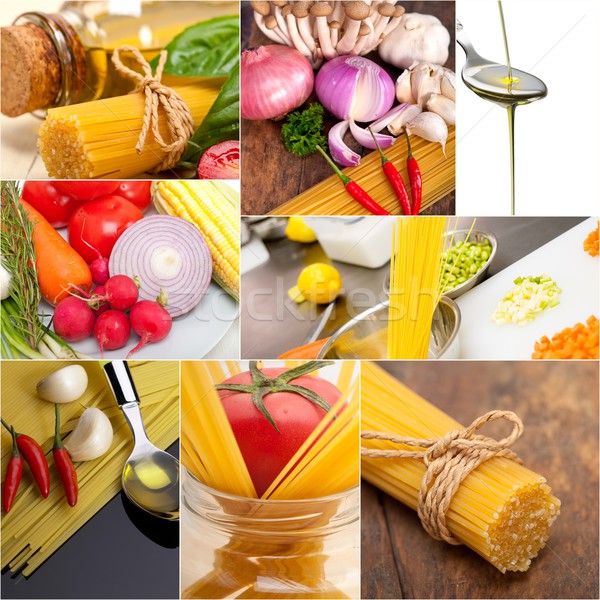 [[stock_photo]]: Saine · végétarien · vegan · alimentaire · collage · blanche