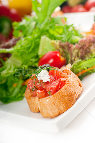 Original italian proaspăt bruschette deget alimente Imagine de stoc © keko64