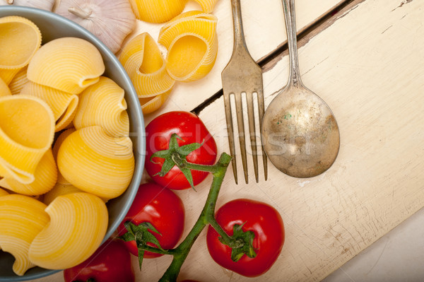 Italian snail lumaconi pasta with tomatoes Stock photo © keko64