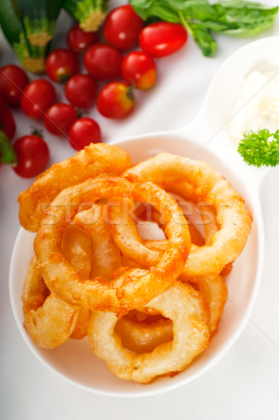 golden deep fried onion rings  Stock photo © keko64