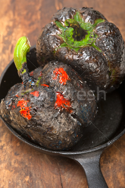 charcol scorched fresh bell peppers Stock photo © keko64