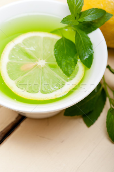 мята вливание чай лимона свежие здорового Сток-фото © keko64