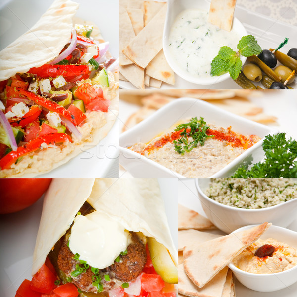 Arab middle east food collection Stock photo © keko64