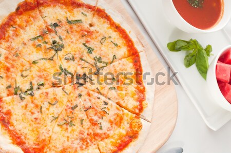 Italian original thin crust pizza Stock photo © keko64