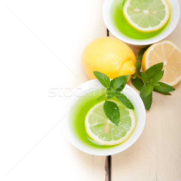 De infusão chá limão fresco saudável Foto stock © keko64