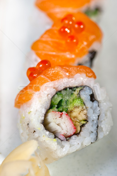 Stock photo: fresh sushi choice combination assortment selection 