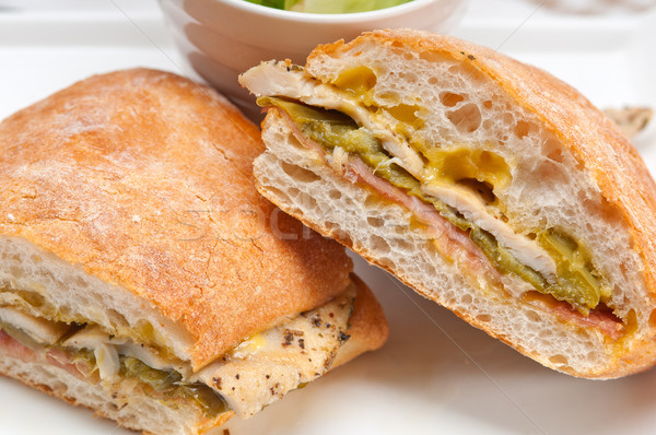 传统 · 蔬菜 / traditional italian ciabatta panini sandwich
