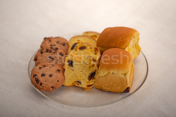 Doce pão bolinhos café da manhã tabela trigo Foto stock © keko64