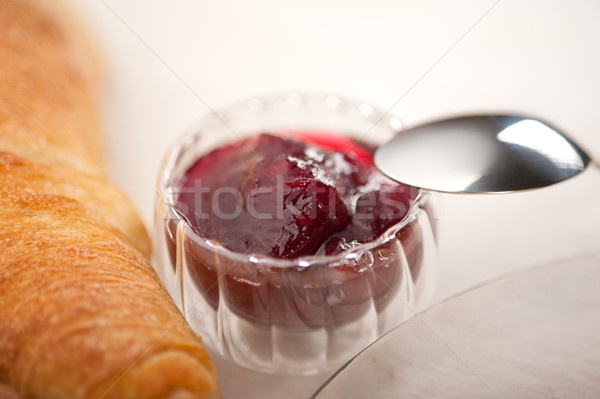 berry jam bowl closeup Stock photo © keko64