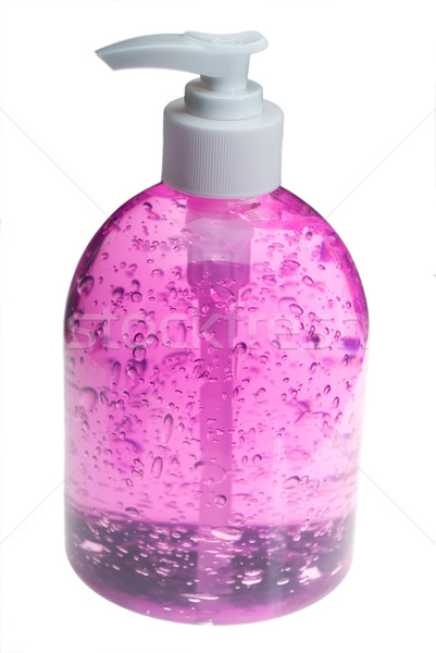 pink hair gel bottle over white Stock photo © keko64