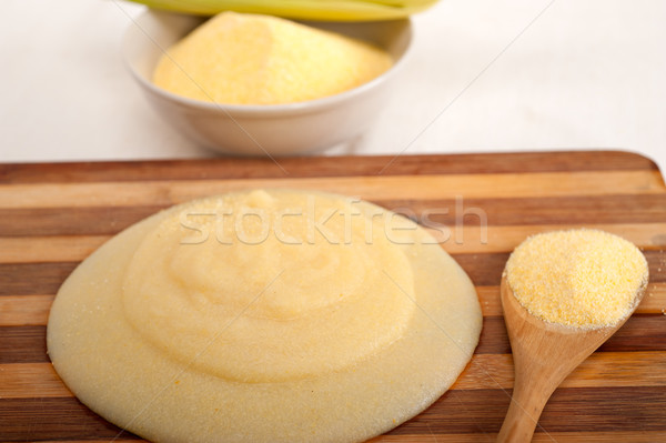 polenta corn maize flour cream Stock photo © keko64