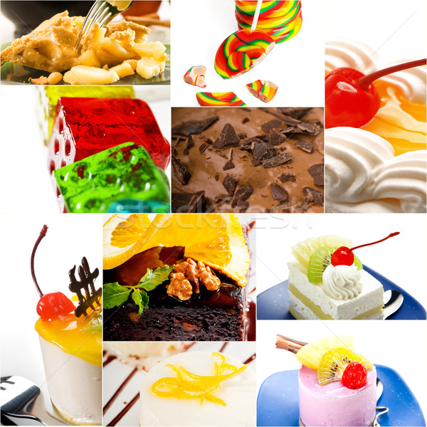 dessert cake and sweets collection collage Stock photo © keko64