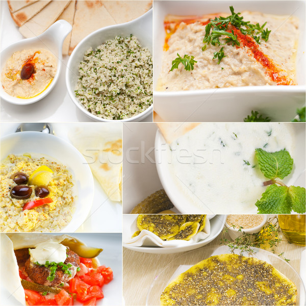 Arab middle eastern food collage  Stock photo © keko64