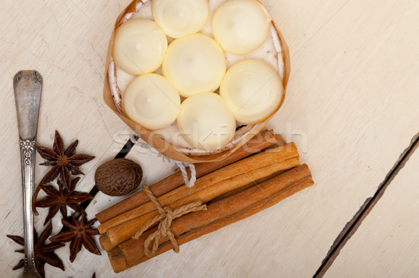 vanilla and spice cream cake dessert Stock photo © keko64