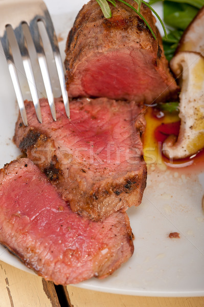 Stock photo: beef filet mignon grilled with vegetables