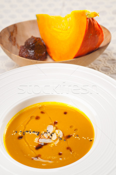 [[stock_photo]]: Classique · citrouille · soupe · fraîches · traditionnel · naturelles