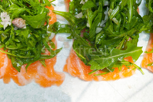 fresh salmon carpaccio Stock photo © keko64