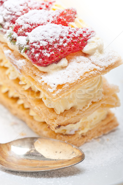 napoleon strawberry cake dessert  Stock photo © keko64