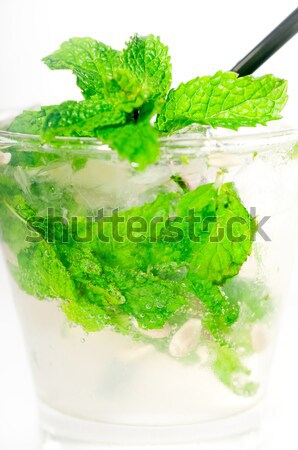 mojito caipirina cocktail with fresh mint leaves Stock photo © keko64