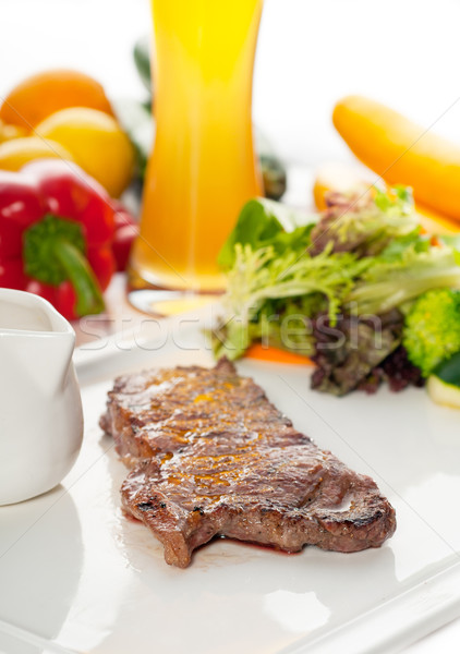 juicy BBQ grilled rib eye ,ribeye steak and vegetables Stock photo © keko64