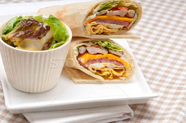 club sandwich pita bread roll Stock photo © keko64