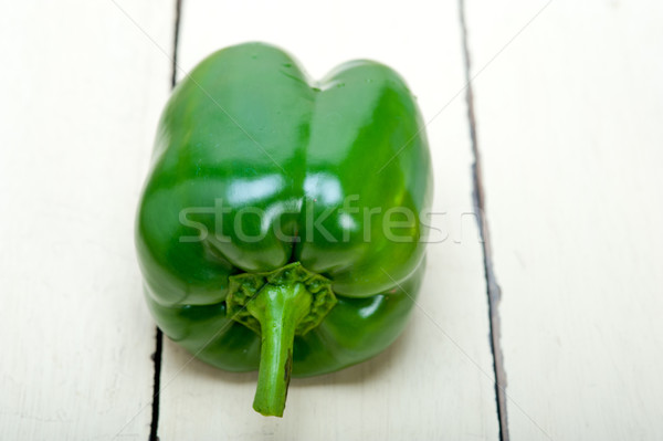 fresh green bell pepper Stock photo © keko64