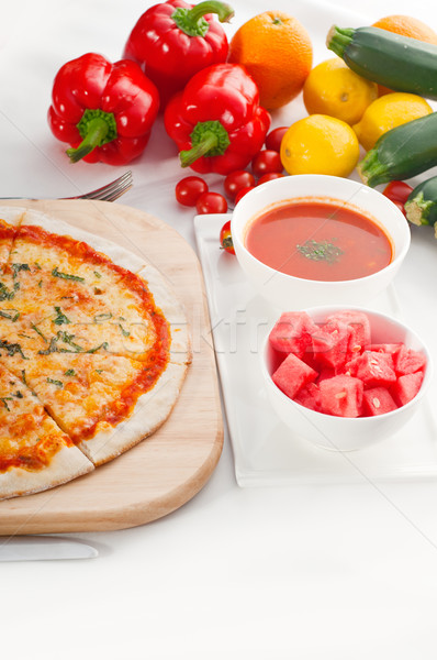 Zdjęcia stock: Włoski · oryginał · cienki · pizza · zupa · arbuz