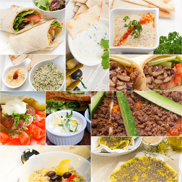 Arab middle eastern food collage  Stock photo © keko64