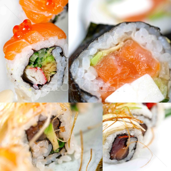 Japanese sushi collage  Stock photo © keko64