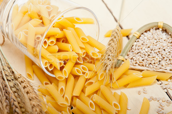Italian pasta penne with wheat Stock photo © keko64