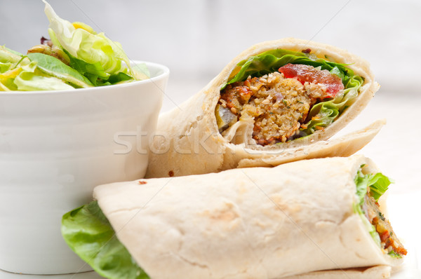 Stockfoto: Pita · brood · rollen · sandwich · traditioneel