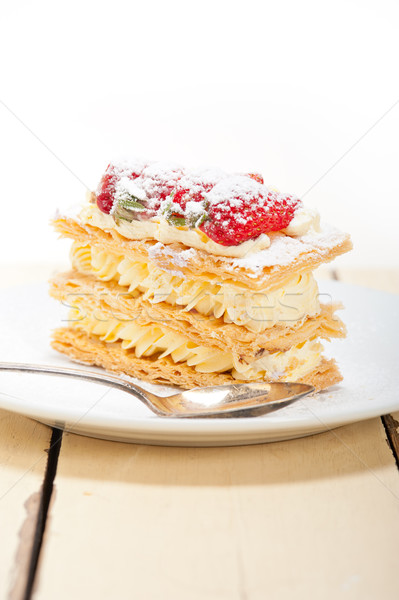 napoleon strawberry cake dessert  Stock photo © keko64