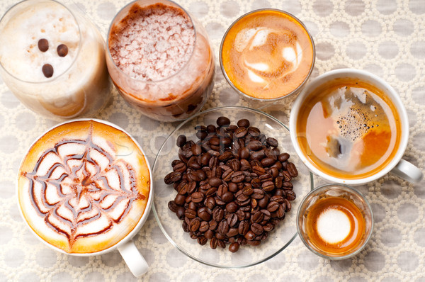 selection of different coffee type Stock photo © keko64