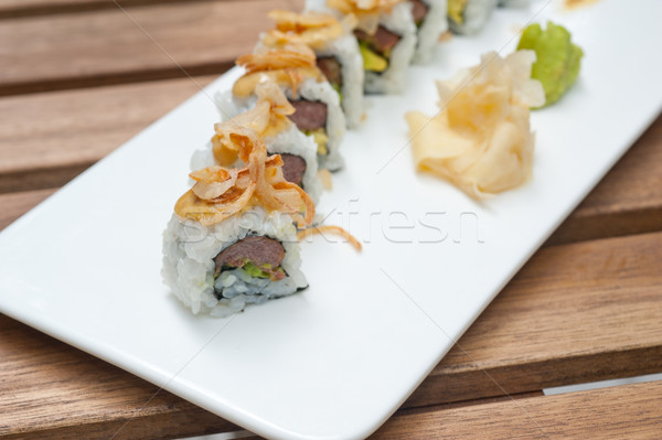 Japonés sushi maki frescos restaurante Foto stock © keko64